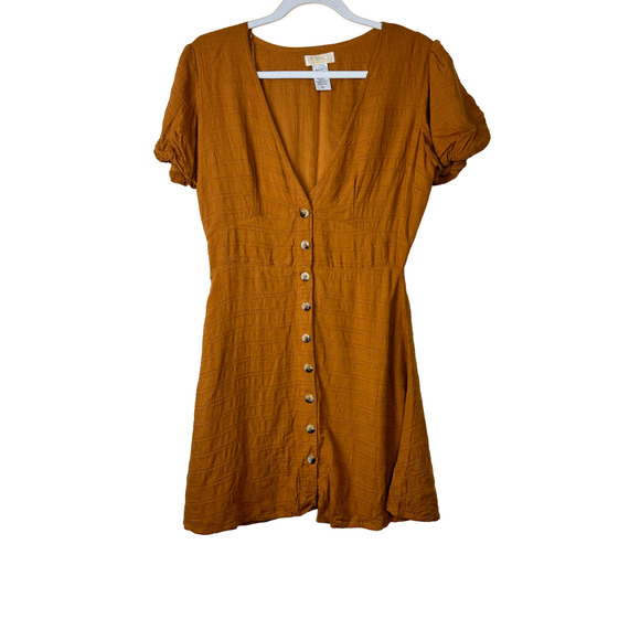 L*Space Hazelnut Brown Sabrina Mini Dress Button Down NWOT Size Small - Picture 2 of 8